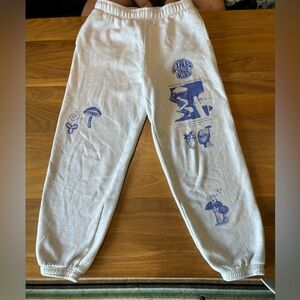 TNA Cozy Fleece mega light grey sweatpants
